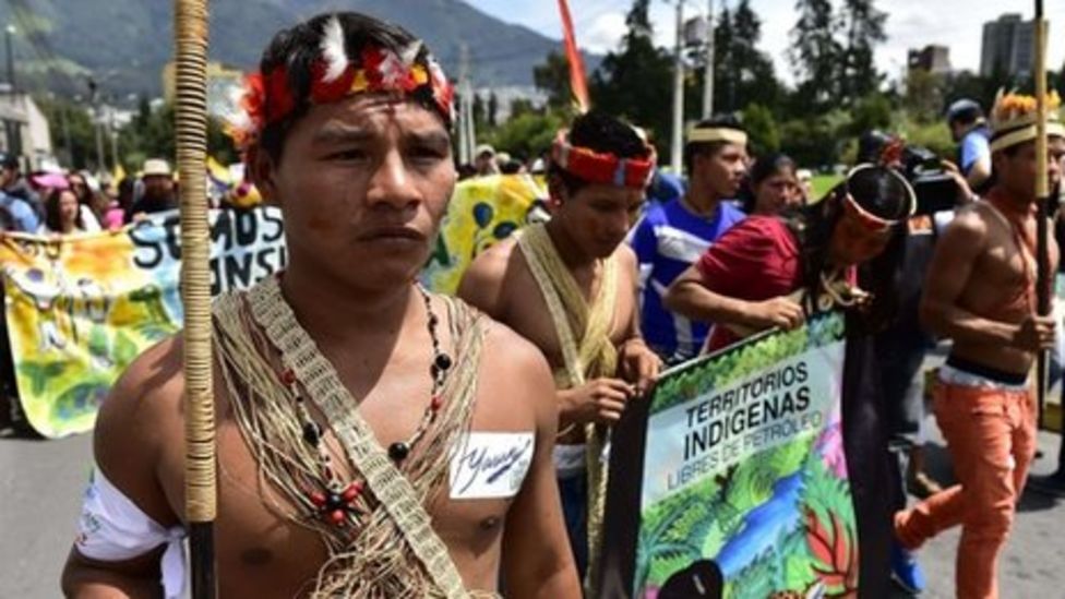 Ecuador indigenous group fights oil exploration plans - BBC News