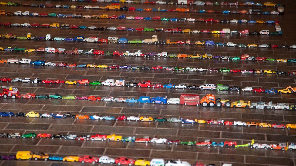 National Motor Museum completes toy car record BBC News