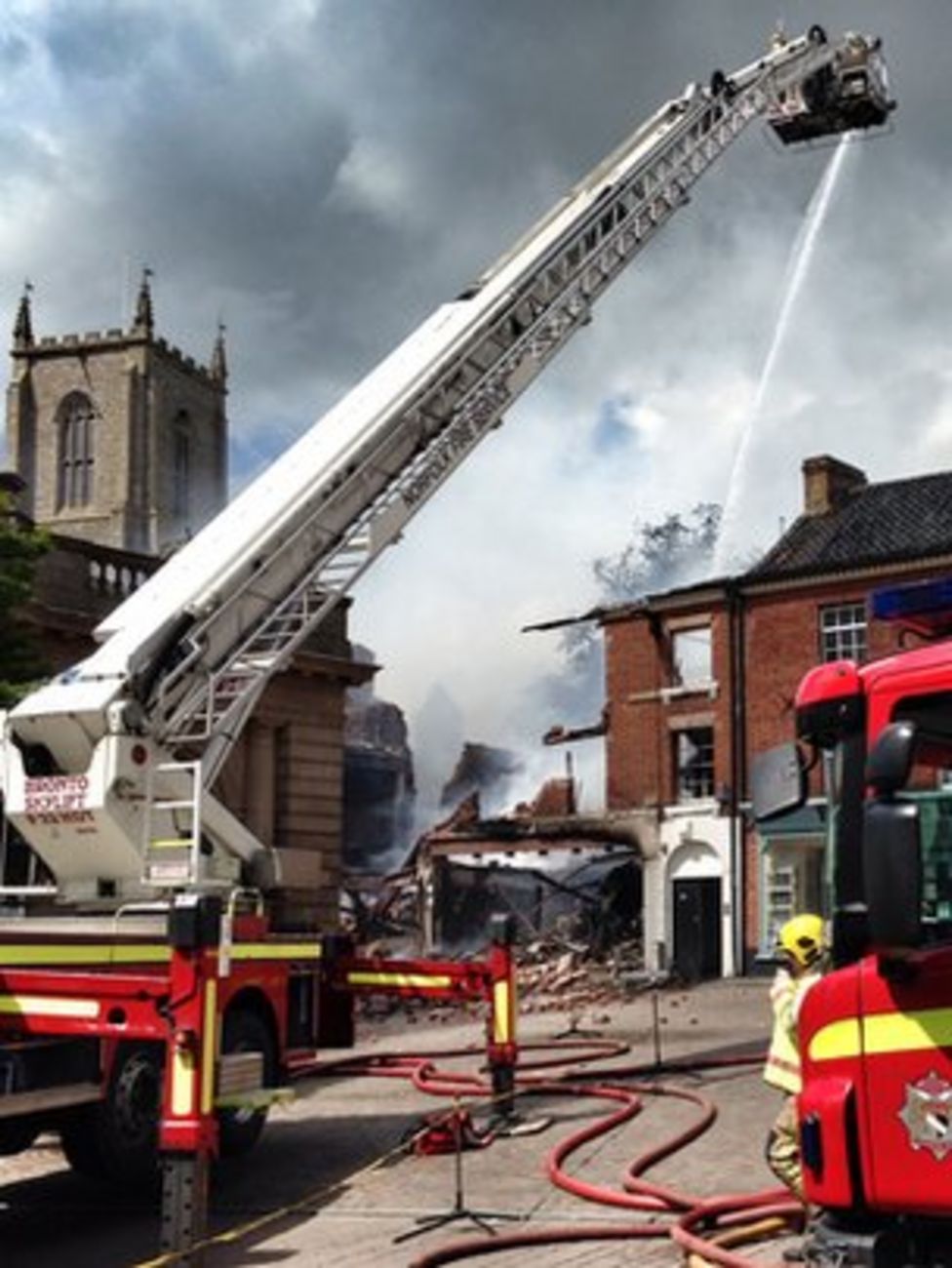 Large fire at Fakenham factory shop destroys buildings BBC News