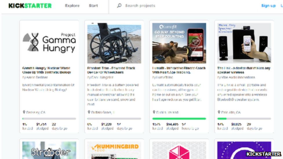 Kickstarter relaxes crowdfunding project rules BBC News