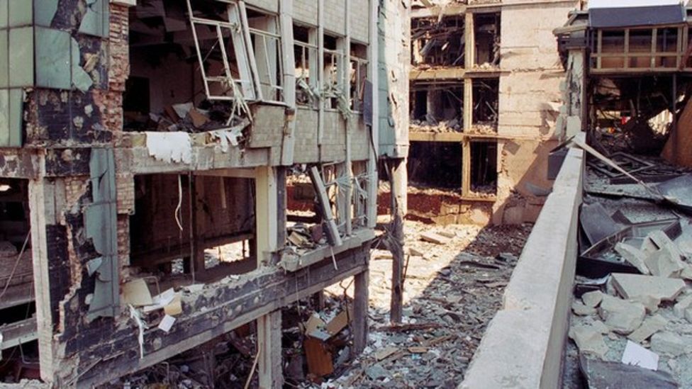 Manchester IRA bomb Unseen images of blast aftermath BBC News