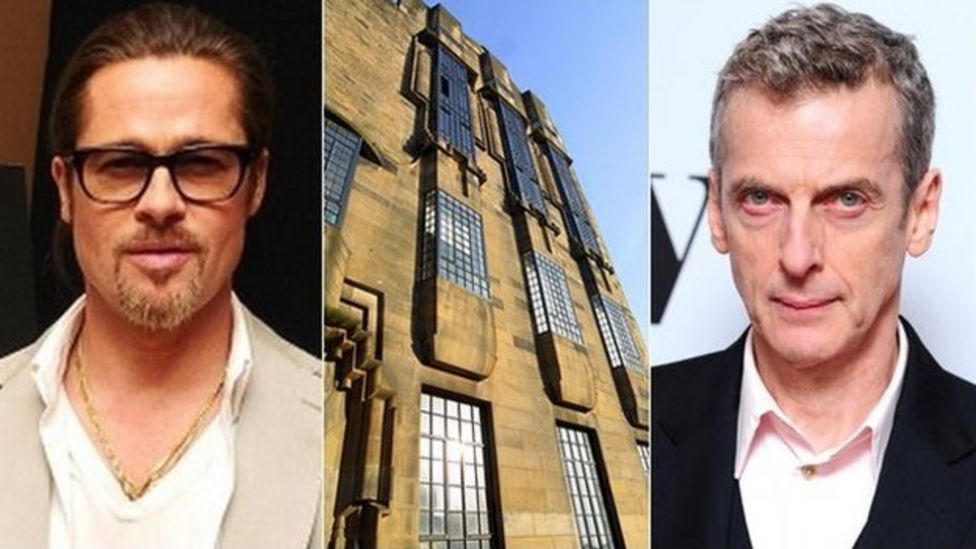 Brad Pitt and Peter Capaldi in Glasgow School of Art fire appeal BBC News