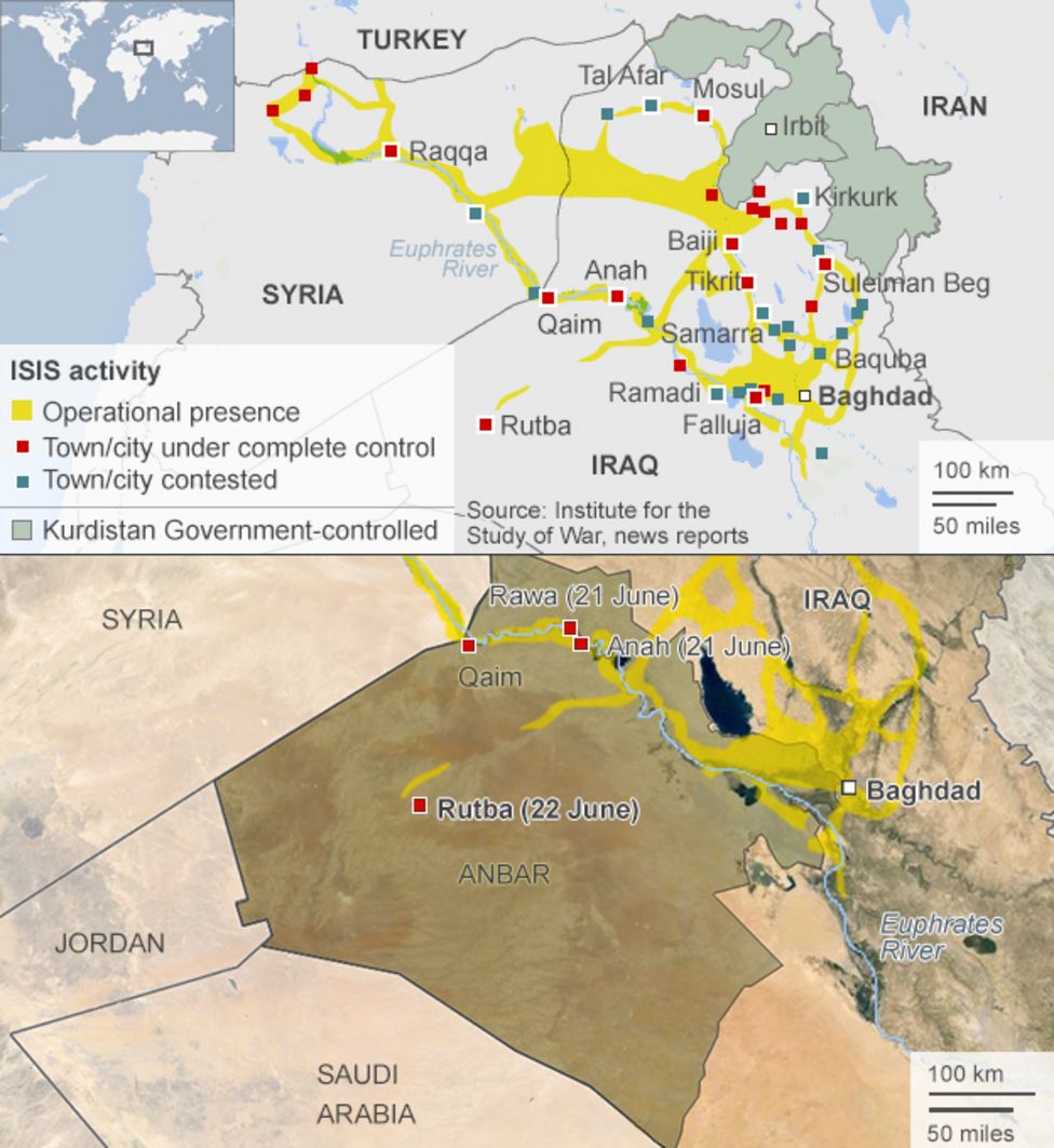 Sunni militants 'seize Iraq's western border crossings' - BBC News