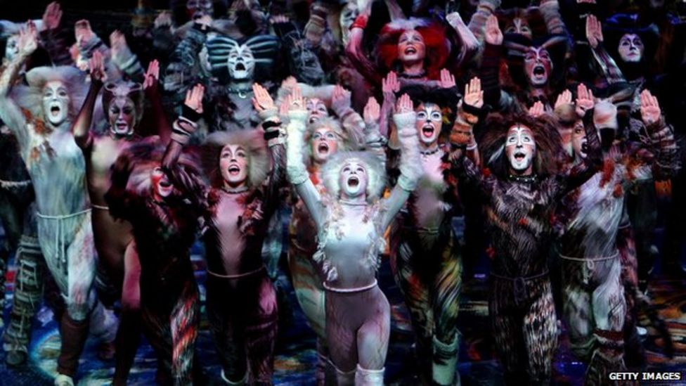 Musicals Cats and Evita return to the West End stage - BBC News