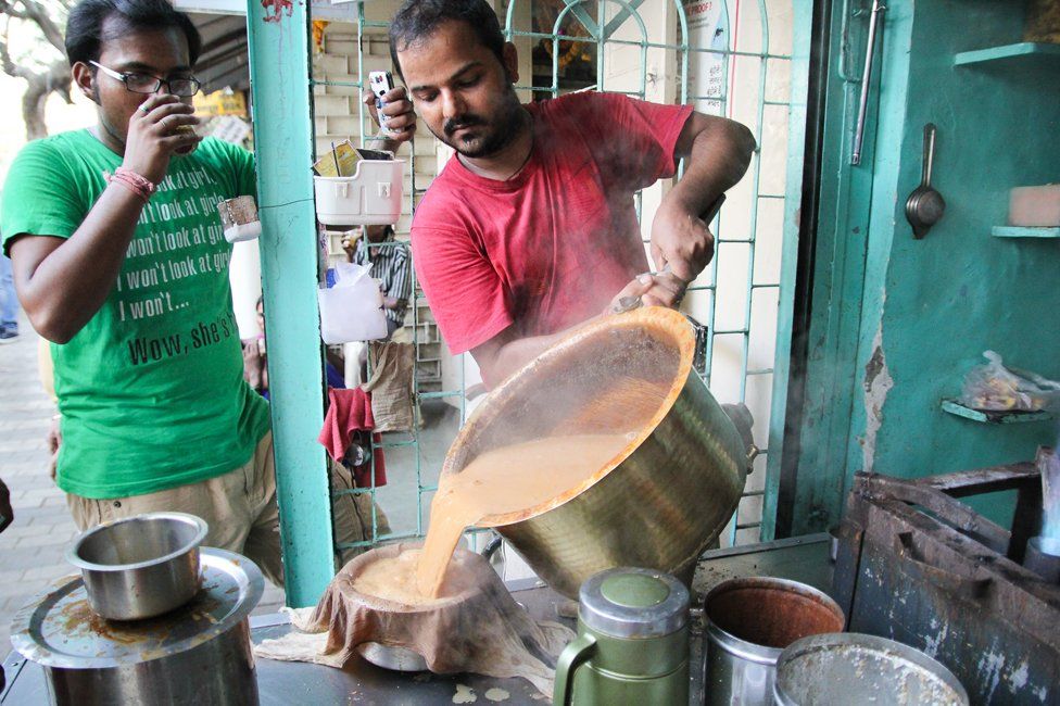 Straining tea