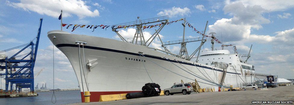 The NS Savannah at dock