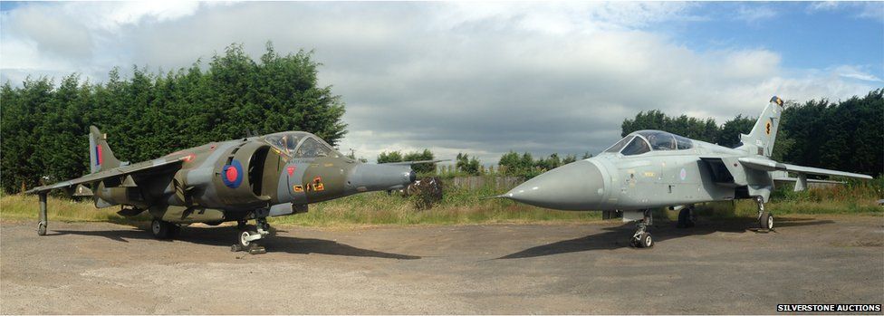 1976 Hawker Siddeley Harrier GR3 Jump Jet (left) and a 1988 Panavia Tornado F3