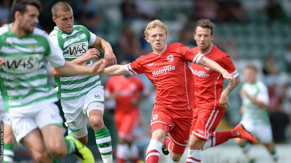 Mats Daehli featured in Cardiff City's 4-1 friendly win at Yeovil.