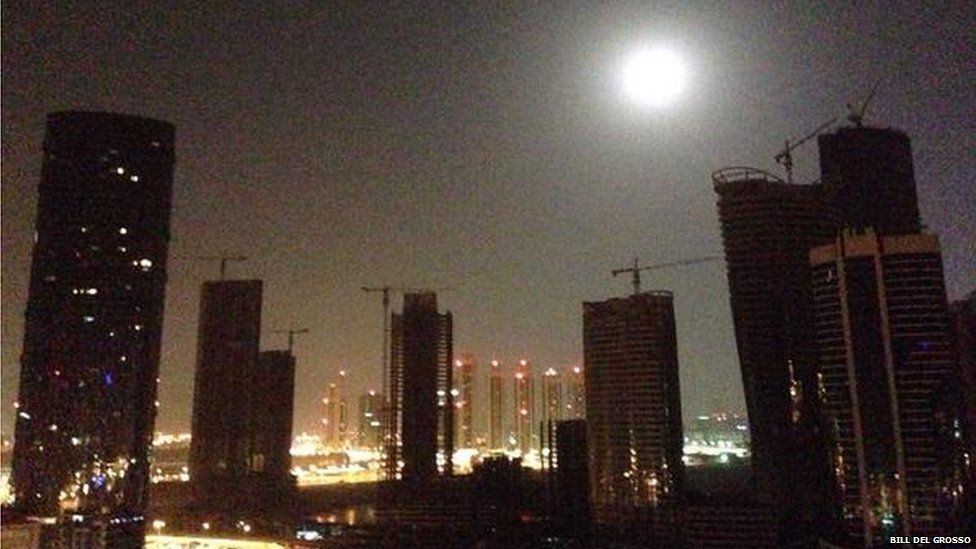 Supermoon over Abu Dhabi