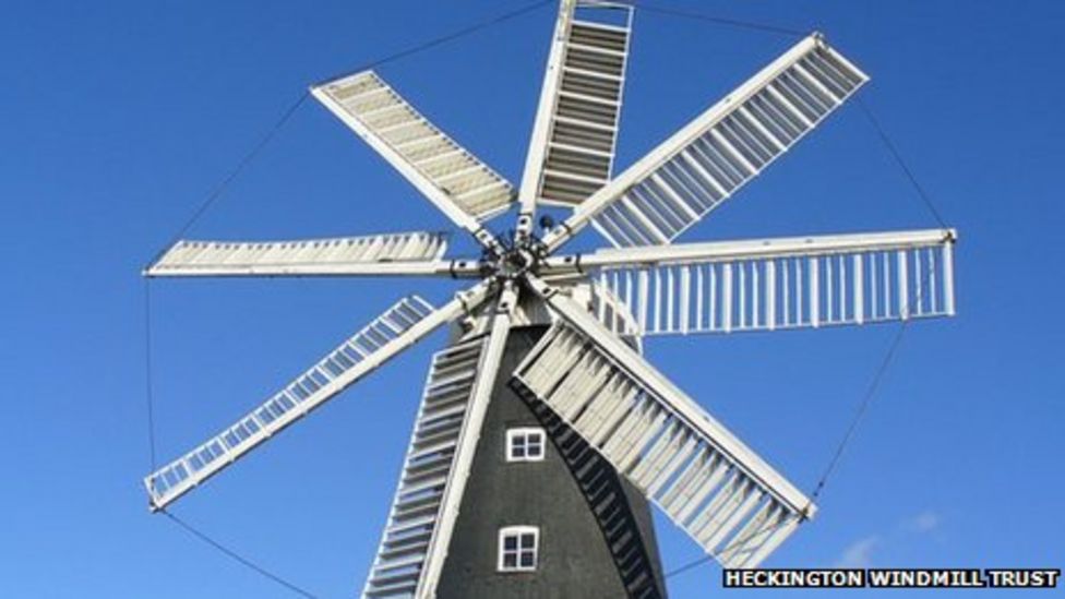 Heckington Windmill restarts flour milling BBC News