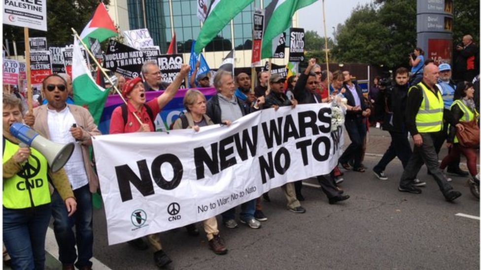 Protesters Stage Anti-Nato March - BBC News