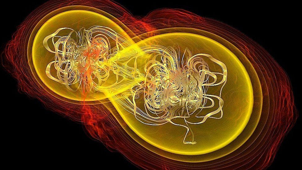 Collision of two neutron stars