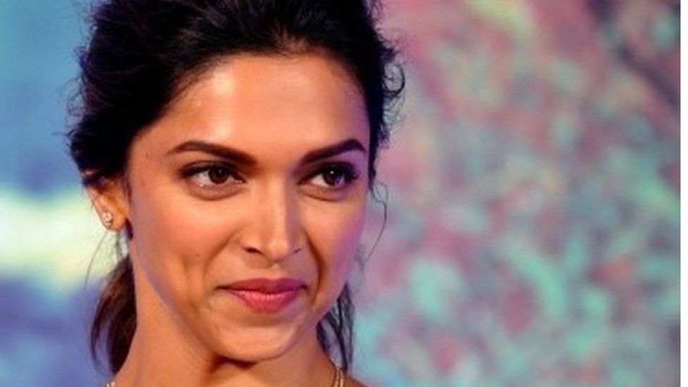 Bollywood actress Deepika Padukone at a promotional event for her new Hindi film "Finding Fanny" in Mumbai on August 11, 2014.