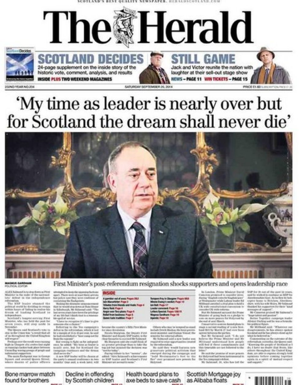 What the Scottish papers say BBC News