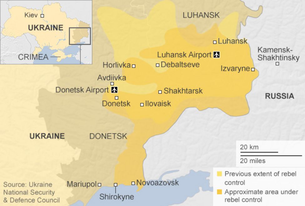Ukraine Crisis New Battle Rages At Donetsk Airport Bbc News