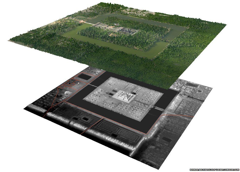 Image showing what is beneath the ground at Angkor