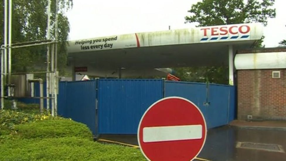 Branksome contaminatedfuel Tesco petrol station reopens BBC News