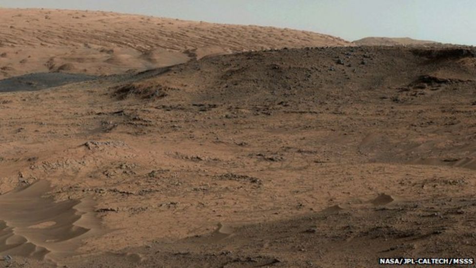 Curiosity Mars rover drills into base of Mount Sharp - BBC News