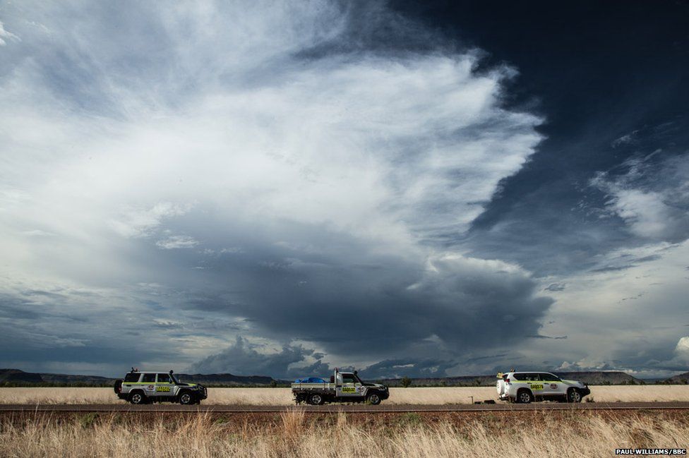 Monsoon crew, storm chasing, Northern Territories, Australia