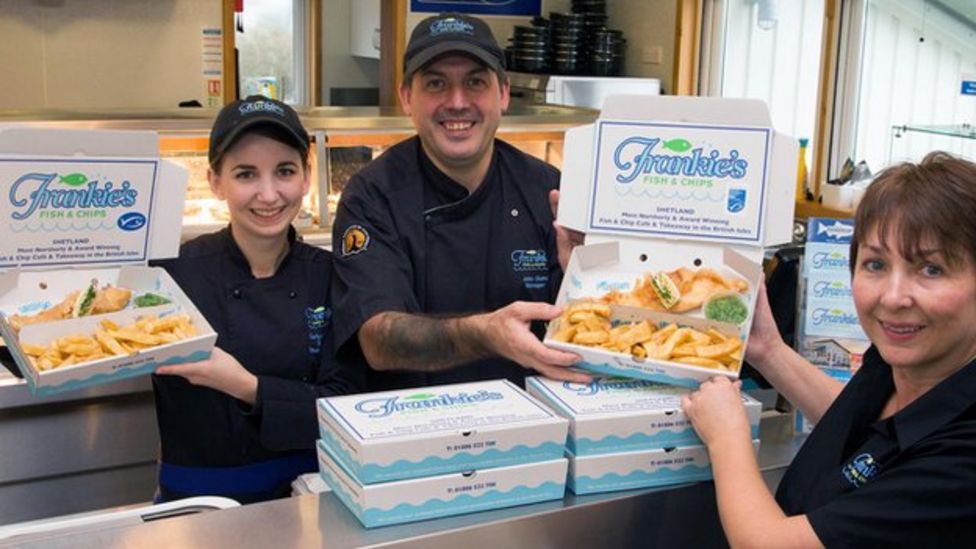 Frankie's Fish and Chips in Shetland wins UK Seafish award BBC News