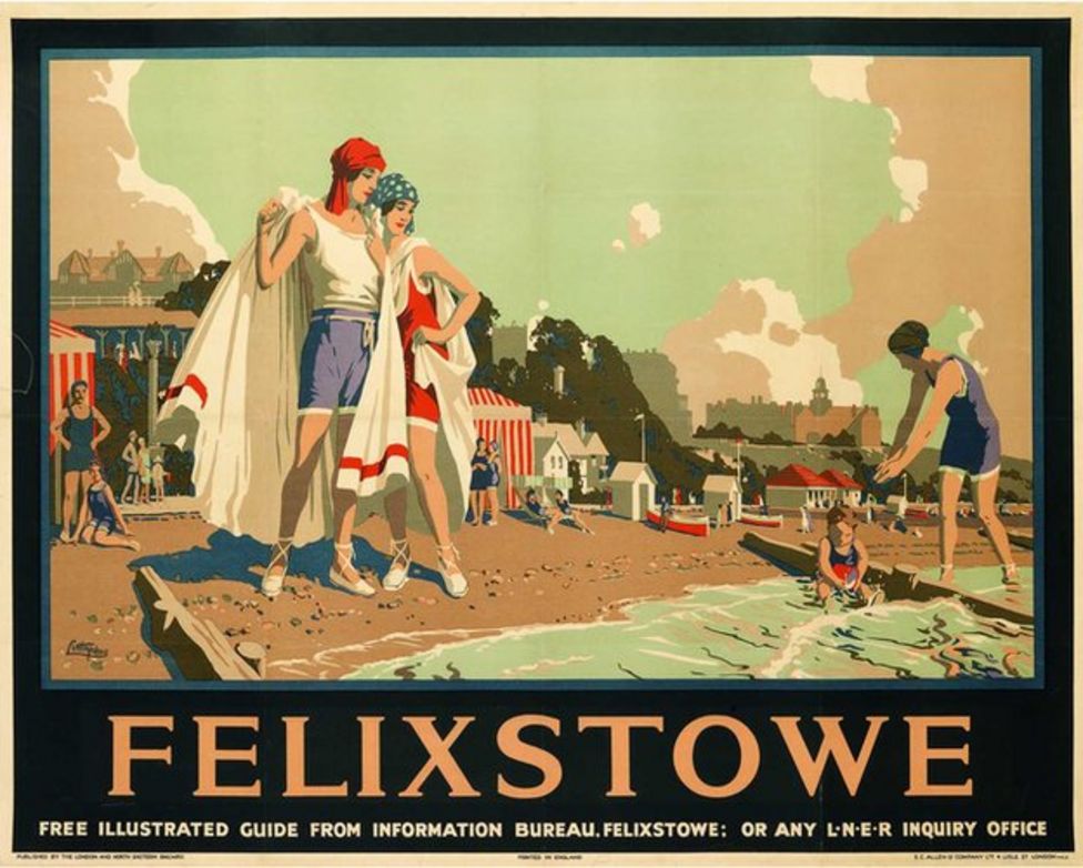 Seaside railway posters make £13,207 in New York auction - BBC News