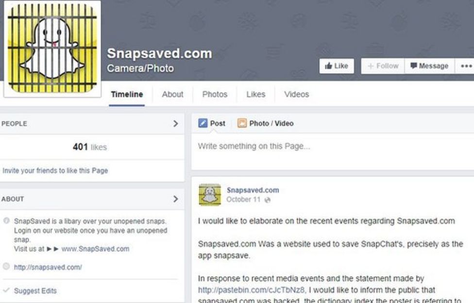 Add On Site Snapsaved Says It Was Snapchat Leak Source Bbc News 9373