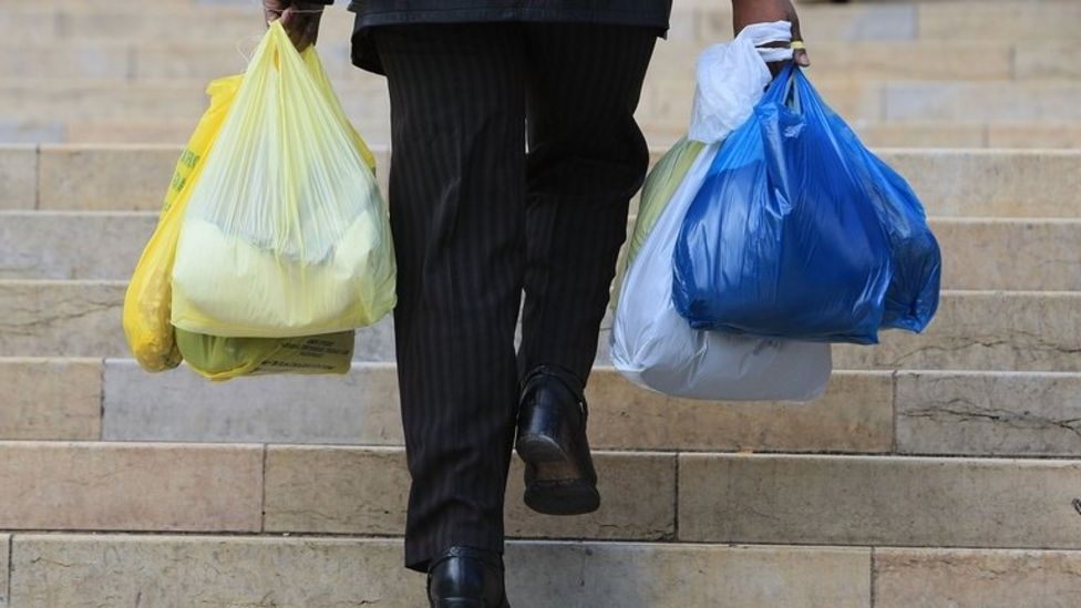 Plastic bag charge in Scotland sees usage cut by 80 BBC News
