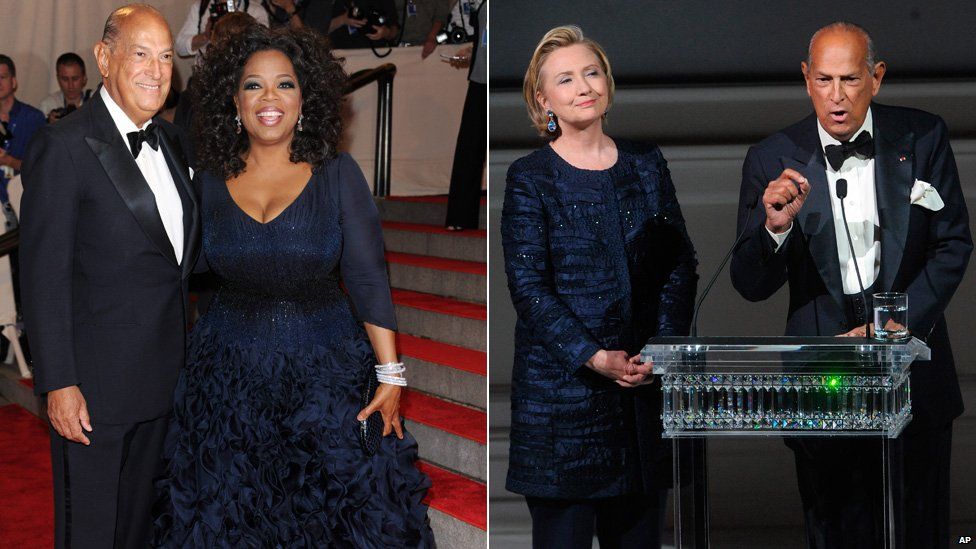 Oscar de la Renta with Oprah Winfrey and Hilary Clinton
