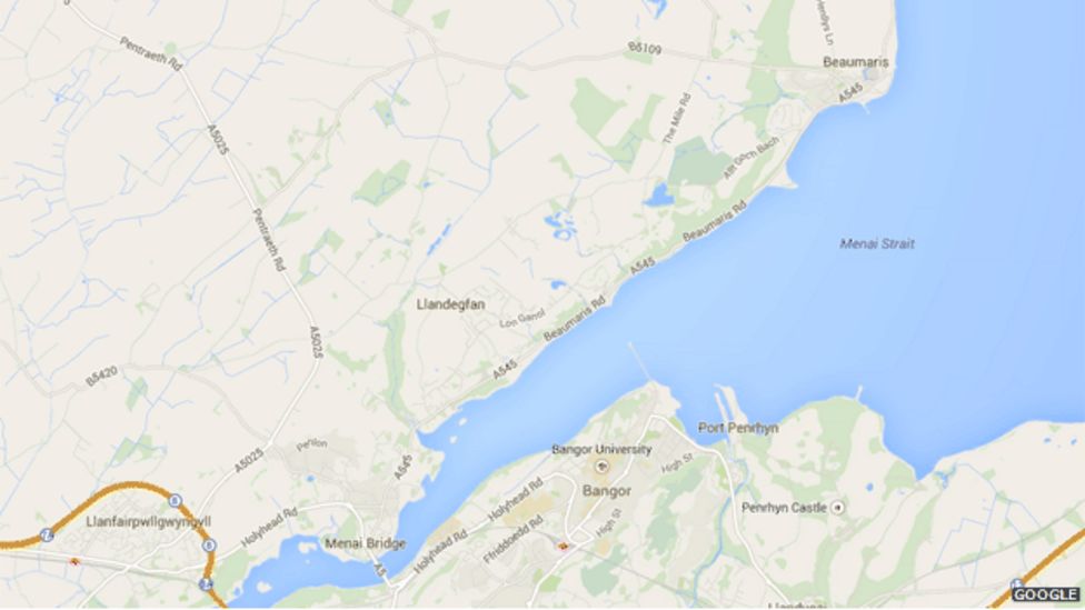 Menai Bridge to Beaumaris road reopens after rock fall BBC News