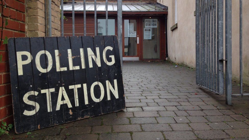 Polling station in Sheffield on 30th October 2014
