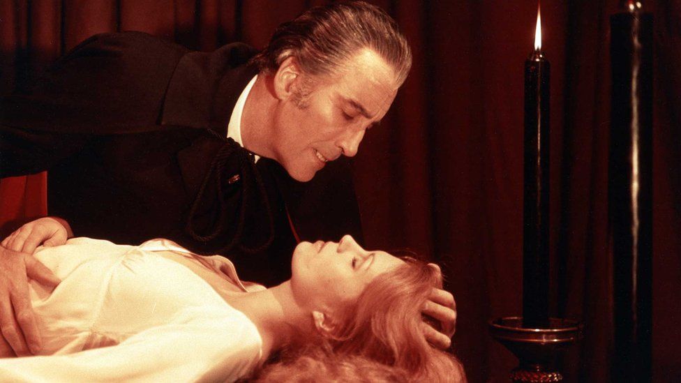 Christopher Lee as Count Dracula in The Satanic Rites of Dracula (1973) - Leicester Hammer Horror Archive