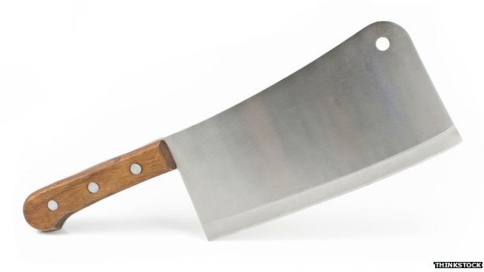 Meat cleaver attacker stopped by passerby BBC News