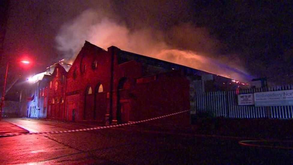 Warehouse damaged in fire in Blackburn BBC News