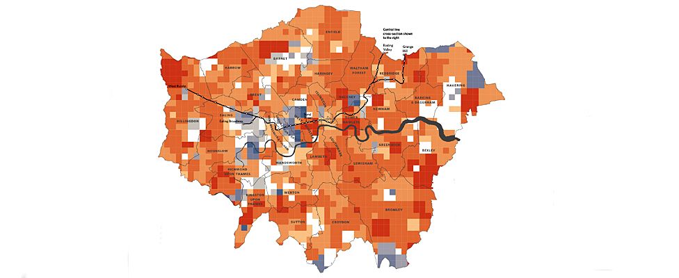 Changes in median monthly rent in London (Jan-Apr 2013-14) (source: nestoria.co.uk)