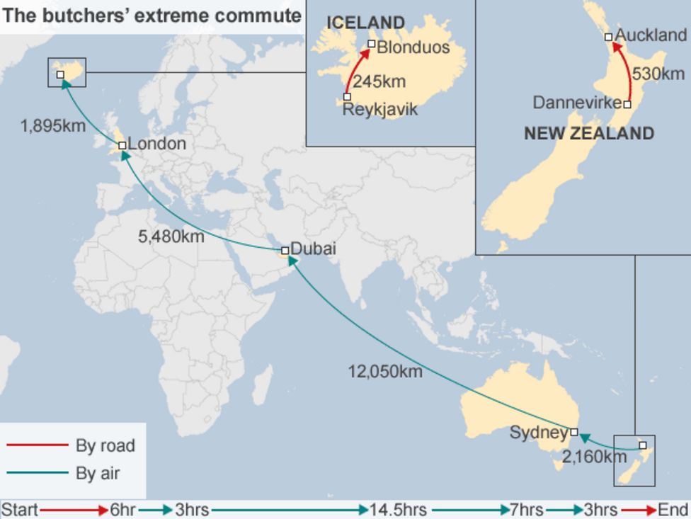 Extreme commute: From New Zealand to rural Iceland - BBC News