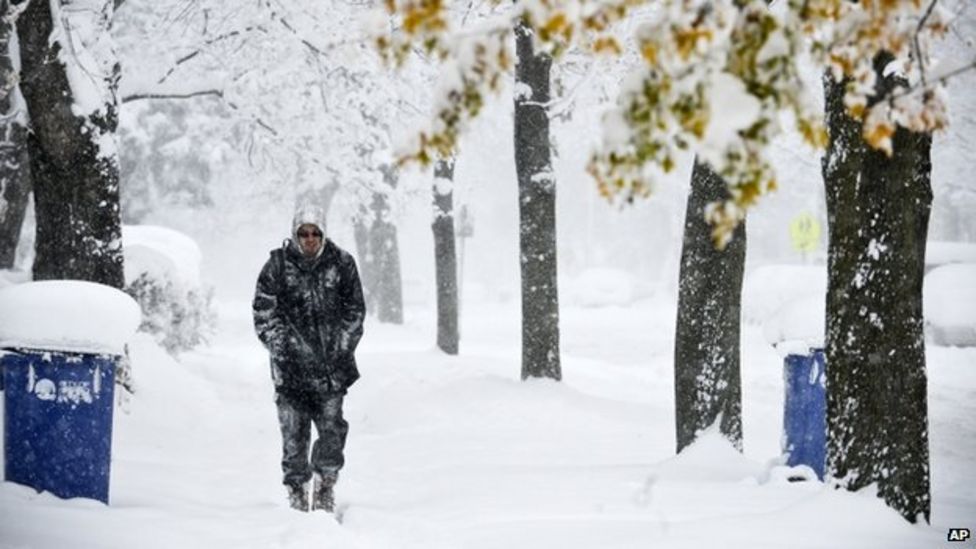 Deadly Snowstorm Hits Northern Us Bbc News