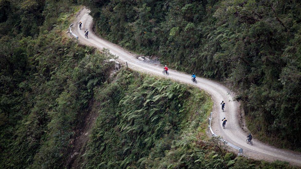 A view of the Yungas road on 6 September, 2014