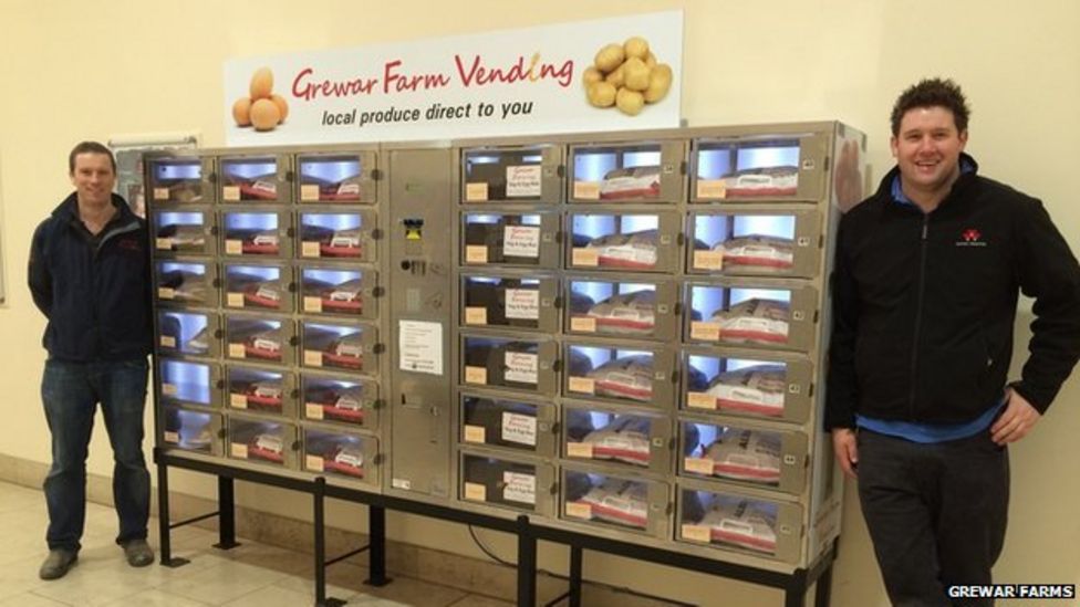 Vegetable vending machine unveiled at Dundee centre BBC News