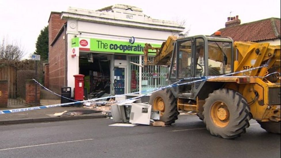 Cash machine stolen in forklift raid BBC News