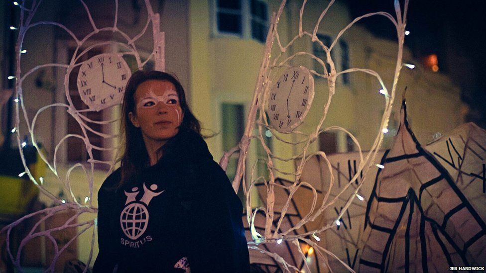 Brighton Winter Solstice Burning the Clocks BBC News