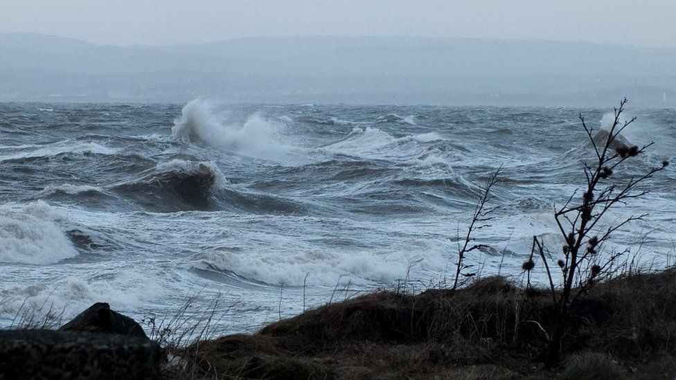 Waves off the coast of Troon