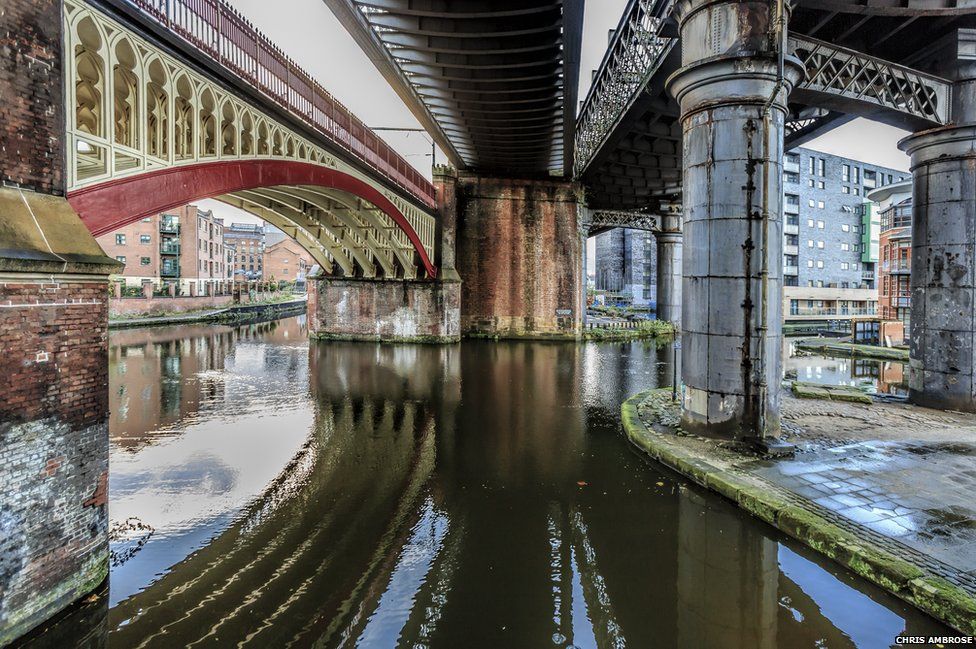 Bridges over Potato Wharf Rochdale Canal, Castlefield, Manchester