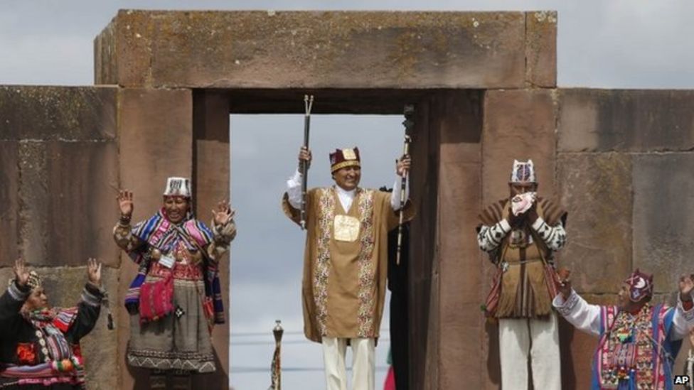 Bolivia's Morales Attends Colourful Andean Swearing-in Ritual - BBC News