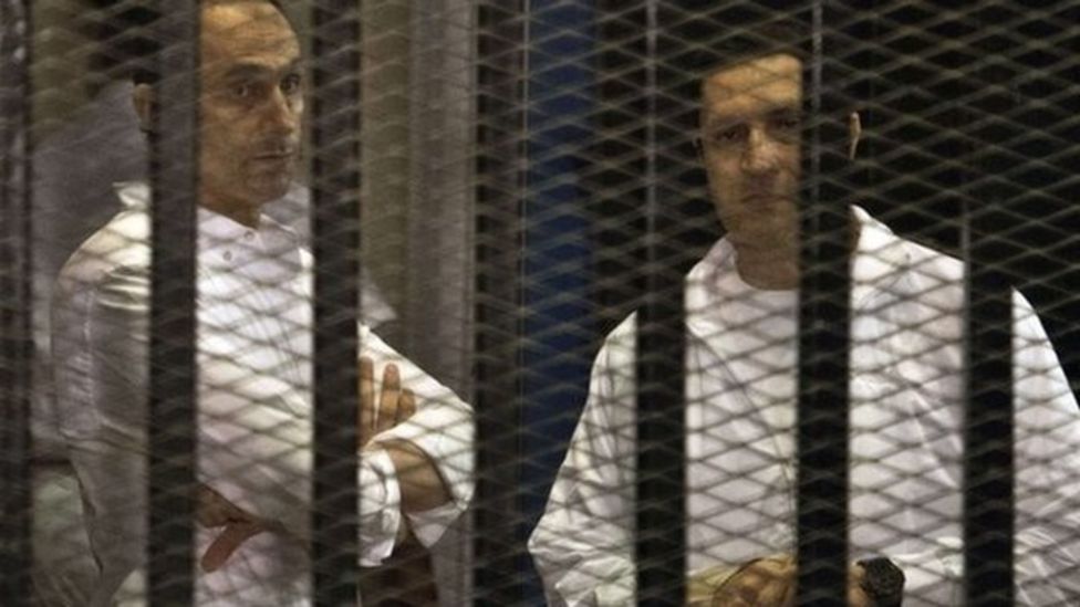 Egypt arrests ex-President Mubarak's sons for embezzlement - BBC News