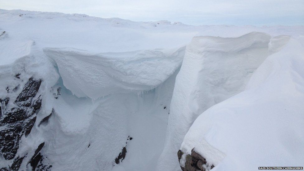 Cornice at the top of Crumbling Cranny