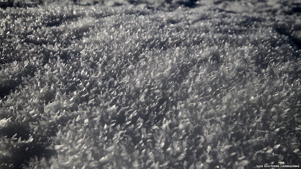 Surface hoar frost