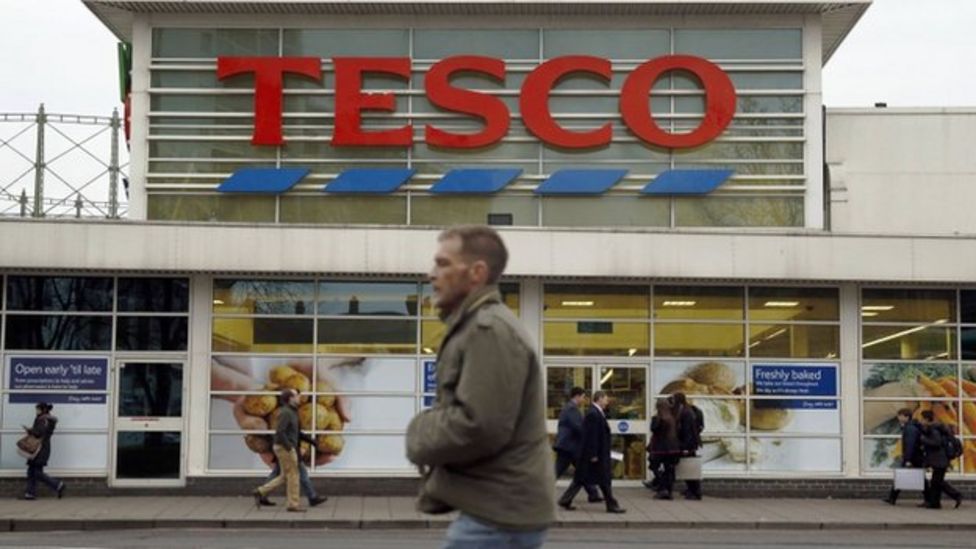 Tesco sales return to growth for first time in a year, survey suggests BBC News