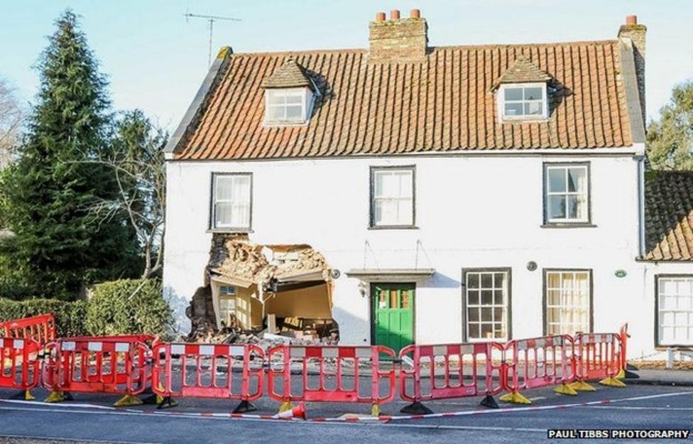 Terrington St Clement van crash house 'dangerously unsafe' BBC News
