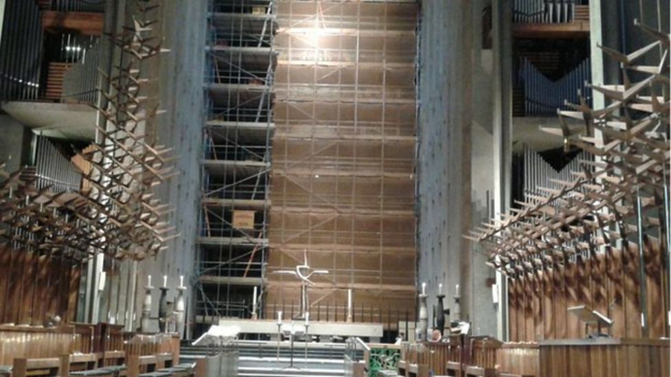 'World's largest tapestry' restoration at Coventry Cathedral begins