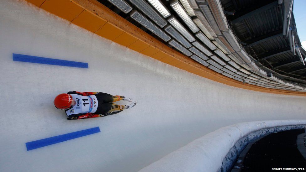 Aileen Frisch during the Luge World Cup qualification